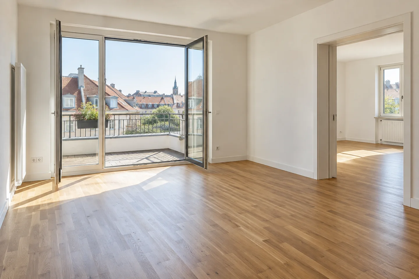 Baufinanzierung für den Wohnungskauf – Eine helle Eigentumswohnung mit Balkon steht zur Besichtigung bereit. Eine Eigentumswohnung finanzieren: Warum Hausgeld, Gemeinschaftsrücklagen und mögliche Sonderumlagen vor dem Kauf geprüft werden sollten. Baufinanzierung für den Wohnungskauf: Eine helle Eigentumswohnung mit Balkon steht zur Besichtigung bereit.