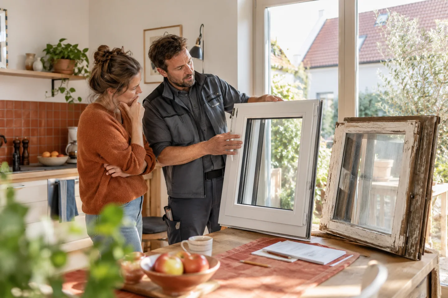 KfW 358 – Eine Hauseigentümerin bespricht die Kosten für neue Fenster. KfW 358 für Selbstnutzer mit bis zu 90.000 Euro Haushaltseinkommen: Zuschusszusage, Kreditrahmen, Steuerbescheide, Antrag und Rückzahlung. KfW 358: Eine Hauseigentümerin bespricht die Kosten für neue Fenster.