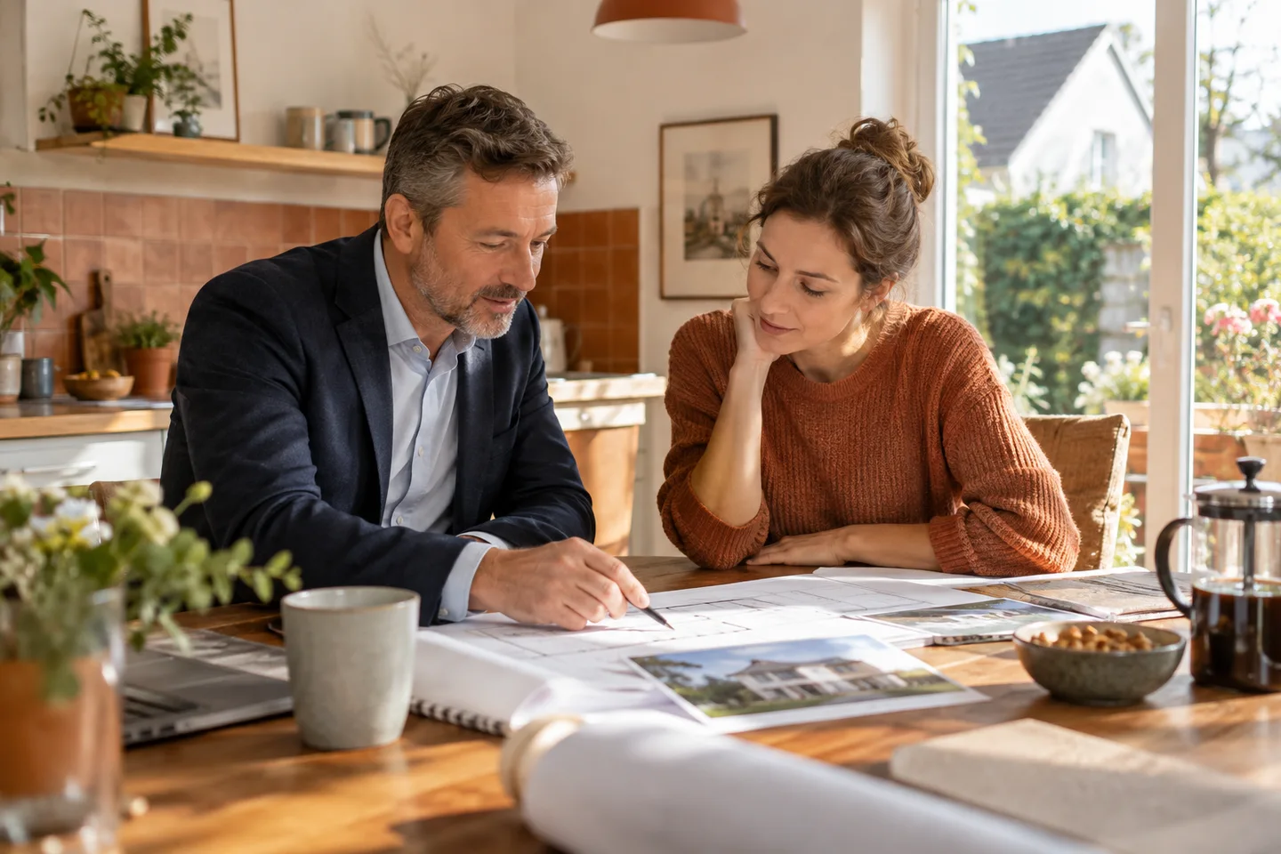 SKG Bank Baufinanzierung – Ein Beratungsgespräch zur Finanzierung einer Wohnimmobilie. SKG Bank Baufinanzierung und WohnKredit: Modernisierung ohne dingliche Sicherheit, Laufzeit bis zehn Jahre und Abgrenzung zum Immobilienkauf. SKG Bank Baufinanzierung: Ein Beratungsgespräch zur Finanzierung einer Wohnimmobilie.
